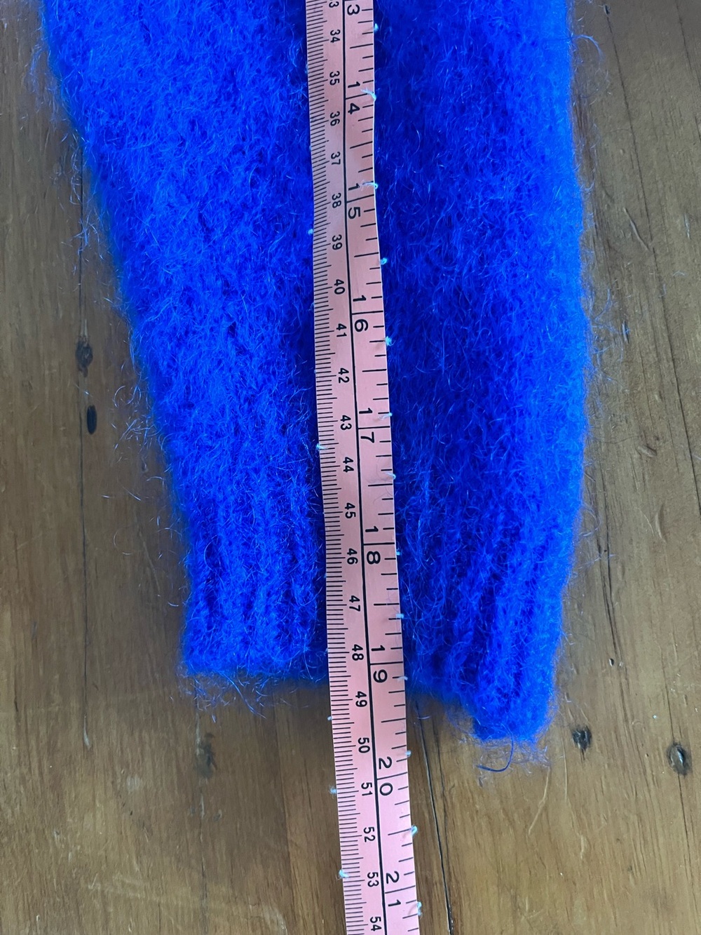 Cobalt Blue Italian Mohair and Wool Crewneck Sweater from NOOS Italian Knitwear - Picture 8 of 9